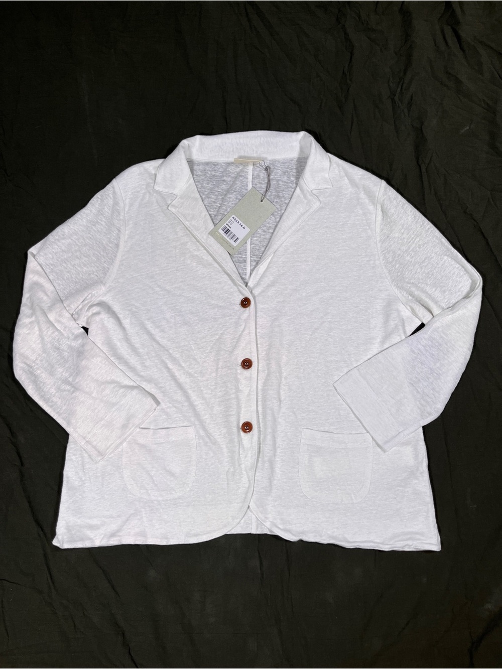 Poetry Light Weight Buttoned Cardigan 100% Linen Womens Size US 12